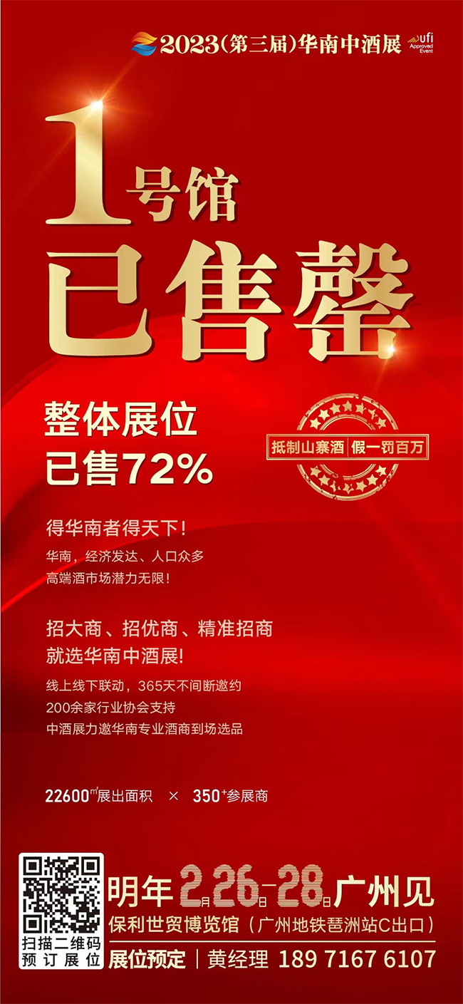   |展位仅剩28%！1号馆售罄！卡思黛乐、平坝、夜郎古等为